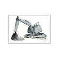 Picture of Gray Excavator _GroupedProduct_Rectangle_Landscape_Mini_ _GroupedProduct_Rectangle_Landscape_Framed_Matted_