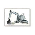 Picture of Gray Excavator _GroupedProduct_Rectangle_Landscape_Mini_ _GroupedProduct_Rectangle_Landscape_Framed_Matted_