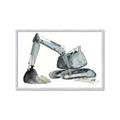 Picture of Gray Excavator _GroupedProduct_Rectangle_Landscape_Mini_ _GroupedProduct_Rectangle_Landscape_Framed_Matted_