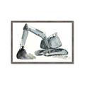 Picture of Gray Excavator _GroupedProduct_Rectangle_Landscape_Mini_ _GroupedProduct_Rectangle_Landscape_Framed_Matted_