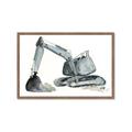 Picture of Gray Excavator _GroupedProduct_Rectangle_Landscape_Mini_ _GroupedProduct_Rectangle_Landscape_Framed_Matted_