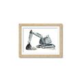 Picture of Gray Excavator _GroupedProduct_Rectangle_Landscape_Mini_ _GroupedProduct_Rectangle_Landscape_Framed_Matted_
