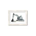 Picture of Gray Excavator _GroupedProduct_Rectangle_Landscape_Mini_ _GroupedProduct_Rectangle_Landscape_Framed_Matted_