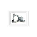Picture of Gray Excavator _GroupedProduct_Rectangle_Landscape_Mini_ _GroupedProduct_Rectangle_Landscape_Framed_Matted_