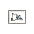Picture of Gray Excavator _GroupedProduct_Rectangle_Landscape_Mini_ _GroupedProduct_Rectangle_Landscape_Framed_Matted_
