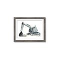 Picture of Gray Excavator _GroupedProduct_Rectangle_Landscape_Mini_ _GroupedProduct_Rectangle_Landscape_Framed_Matted_