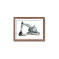 Picture of Gray Excavator _GroupedProduct_Rectangle_Landscape_Mini_ _GroupedProduct_Rectangle_Landscape_Framed_Matted_