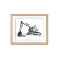 Picture of Gray Excavator _GroupedProduct_Rectangle_Landscape_Mini_ _GroupedProduct_Rectangle_Landscape_Framed_Matted_