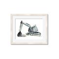 Picture of Gray Excavator _GroupedProduct_Rectangle_Landscape_Mini_ _GroupedProduct_Rectangle_Landscape_Framed_Matted_