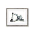 Picture of Gray Excavator _GroupedProduct_Rectangle_Landscape_Mini_ _GroupedProduct_Rectangle_Landscape_Framed_Matted_