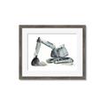 Picture of Gray Excavator _GroupedProduct_Rectangle_Landscape_Mini_ _GroupedProduct_Rectangle_Landscape_Framed_Matted_