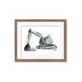 Picture of Gray Excavator _GroupedProduct_Rectangle_Landscape_Mini_ _GroupedProduct_Rectangle_Landscape_Framed_Matted_