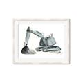 Picture of Gray Excavator _GroupedProduct_Rectangle_Landscape_Mini_ _GroupedProduct_Rectangle_Landscape_Framed_Matted_