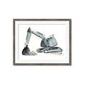 Picture of Gray Excavator _GroupedProduct_Rectangle_Landscape_Mini_ _GroupedProduct_Rectangle_Landscape_Framed_Matted_