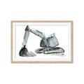 Picture of Gray Excavator _GroupedProduct_Rectangle_Landscape_Mini_ _GroupedProduct_Rectangle_Landscape_Framed_Matted_