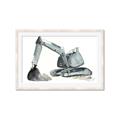 Picture of Gray Excavator _GroupedProduct_Rectangle_Landscape_Mini_ _GroupedProduct_Rectangle_Landscape_Framed_Matted_