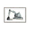Picture of Gray Excavator _GroupedProduct_Rectangle_Landscape_Mini_ _GroupedProduct_Rectangle_Landscape_Framed_Matted_