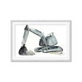 Picture of Gray Excavator _GroupedProduct_Rectangle_Landscape_Mini_ _GroupedProduct_Rectangle_Landscape_Framed_Matted_