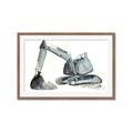 Picture of Gray Excavator _GroupedProduct_Rectangle_Landscape_Mini_ _GroupedProduct_Rectangle_Landscape_Framed_Matted_