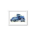 Picture of Blue Tractor  _GroupedProduct_Rectangle_Landscape_Mini_ _GroupedProduct_Rectangle_Landscape_Framed_Matted_