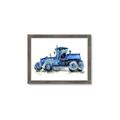 Picture of Blue Tractor  _GroupedProduct_Rectangle_Landscape_Mini_ _GroupedProduct_Rectangle_Landscape_Framed_Matted_