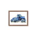Picture of Blue Tractor  _GroupedProduct_Rectangle_Landscape_Mini_ _GroupedProduct_Rectangle_Landscape_Framed_Matted_
