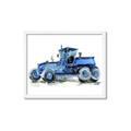Picture of Blue Tractor  _GroupedProduct_Rectangle_Landscape_Mini_ _GroupedProduct_Rectangle_Landscape_Framed_Matted_