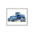 Picture of Blue Tractor  _GroupedProduct_Rectangle_Landscape_Mini_ _GroupedProduct_Rectangle_Landscape_Framed_Matted_