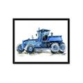 Picture of Blue Tractor  _GroupedProduct_Rectangle_Landscape_Mini_ _GroupedProduct_Rectangle_Landscape_Framed_Matted_
