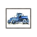 Picture of Blue Tractor  _GroupedProduct_Rectangle_Landscape_Mini_ _GroupedProduct_Rectangle_Landscape_Framed_Matted_