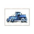 Picture of Blue Tractor  _GroupedProduct_Rectangle_Landscape_Mini_ _GroupedProduct_Rectangle_Landscape_Framed_Matted_