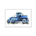 Picture of Blue Tractor  _GroupedProduct_Rectangle_Landscape_Mini_ _GroupedProduct_Rectangle_Landscape_Framed_Matted_