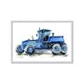Picture of Blue Tractor  _GroupedProduct_Rectangle_Landscape_Mini_ _GroupedProduct_Rectangle_Landscape_Framed_Matted_