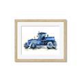 Picture of Blue Tractor  _GroupedProduct_Rectangle_Landscape_Mini_ _GroupedProduct_Rectangle_Landscape_Framed_Matted_