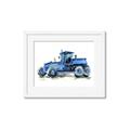 Picture of Blue Tractor  _GroupedProduct_Rectangle_Landscape_Mini_ _GroupedProduct_Rectangle_Landscape_Framed_Matted_