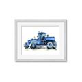 Picture of Blue Tractor  _GroupedProduct_Rectangle_Landscape_Mini_ _GroupedProduct_Rectangle_Landscape_Framed_Matted_