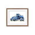 Picture of Blue Tractor  _GroupedProduct_Rectangle_Landscape_Mini_ _GroupedProduct_Rectangle_Landscape_Framed_Matted_