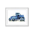 Picture of Blue Tractor  _GroupedProduct_Rectangle_Landscape_Mini_ _GroupedProduct_Rectangle_Landscape_Framed_Matted_