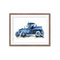 Picture of Blue Tractor  _GroupedProduct_Rectangle_Landscape_Mini_ _GroupedProduct_Rectangle_Landscape_Framed_Matted_