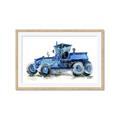Picture of Blue Tractor  _GroupedProduct_Rectangle_Landscape_Mini_ _GroupedProduct_Rectangle_Landscape_Framed_Matted_