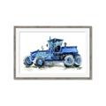 Picture of Blue Tractor  _GroupedProduct_Rectangle_Landscape_Mini_ _GroupedProduct_Rectangle_Landscape_Framed_Matted_