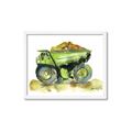 Picture of Green Dump Truck  _GroupedProduct_Rectangle_Landscape_Mini_ _GroupedProduct_Rectangle_Landscape_Framed_Matted_