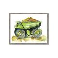 Picture of Green Dump Truck  _GroupedProduct_Rectangle_Landscape_Mini_ _GroupedProduct_Rectangle_Landscape_Framed_Matted_