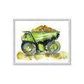 Picture of Green Dump Truck  _GroupedProduct_Rectangle_Landscape_Mini_ _GroupedProduct_Rectangle_Landscape_Framed_Matted_