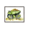 Picture of Green Dump Truck  _GroupedProduct_Rectangle_Landscape_Mini_ _GroupedProduct_Rectangle_Landscape_Framed_Matted_