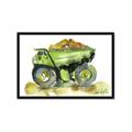 Picture of Green Dump Truck  _GroupedProduct_Rectangle_Landscape_Mini_ _GroupedProduct_Rectangle_Landscape_Framed_Matted_