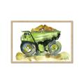 Picture of Green Dump Truck  _GroupedProduct_Rectangle_Landscape_Mini_ _GroupedProduct_Rectangle_Landscape_Framed_Matted_