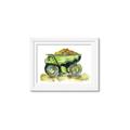 Picture of Green Dump Truck  _GroupedProduct_Rectangle_Landscape_Mini_ _GroupedProduct_Rectangle_Landscape_Framed_Matted_