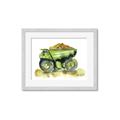 Picture of Green Dump Truck  _GroupedProduct_Rectangle_Landscape_Mini_ _GroupedProduct_Rectangle_Landscape_Framed_Matted_