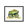 Picture of Green Dump Truck  _GroupedProduct_Rectangle_Landscape_Mini_ _GroupedProduct_Rectangle_Landscape_Framed_Matted_